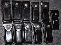 ***Leder Tasche für Magazine, Messer, usw. mit Druckknopf und Gürtelschlaufe ehmals BUND/BP/POL***