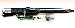 Bajonett/Seitengewehr K98 im Koppelschuh mit Quaste