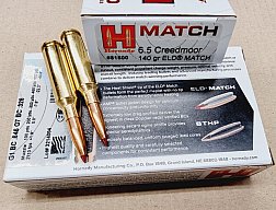 6,5Creedmoor/140grs ELD Match Hornady 20 stk. No. 81500 #