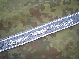 Luftwaffenärmelband Geschwader Steinhoff handgestickt