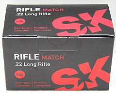 500 Schuss SK RIFLE MATCH .22 l.r. lfb | 2,59g 40gr LRN Blei Rundkopf Wettkampfpatrone 327m/s Gewehr
