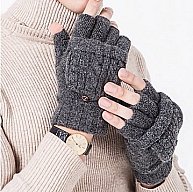 Strick-Fingerhandschuhe / Klapp-Fäustling