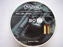 Knallpatronen -- Qualitätshersteller WALTHER -- Cal. 9mm R.K (.380)