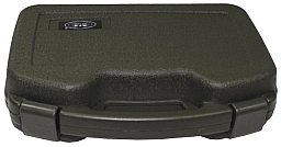 Pistolen-Koffer, Kunststoff, groß, innen 32x18x7,5cm, abschließbar, Schaumstoffeinsatz, Oliv