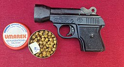 Doppel Schüssiger DERRINGER  - 6 mm Flobert  mit Munition  - PTB 136