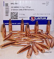 100St. LAPUA Geschosse .30(.308Dia.) - 175 - OTM SCENAR-L - #GB550