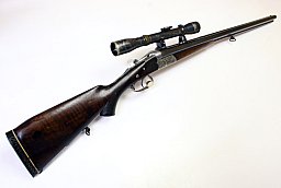 Historischer Drilling - Hofbüchsenmacher Carl Gründig um 1920 mit ZF Rüdiger 4x81 | 8x57R360 & 16/65