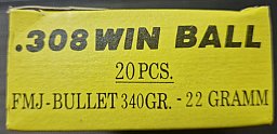 200 Schuss Norinco .308 Win. 7,62 x 51 FMJ 147gr.