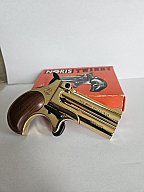 DERRINGER NORIS TWINNY Kal. 9mm K, PTB 599. Sammlerstück Gold