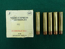 Patronen. 600 Nitro Express 900 grs.