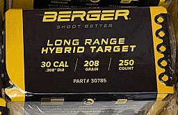 250 Geschosse Berger .30 208 gr Hybrid Target