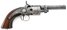 Perkussionsrevolver Massachusetts Arms Wesson & Leavitt 1850, Kaliber .31, Sammlerwaffe, Original