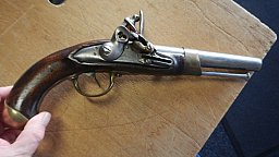 Steinschloß Pistole Frankreich Kavalleriepistole von 1813 M an 13 Maubeuge Manufacture Impérial