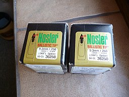 Geschosse Kal. 9,3 Nosler Ballistik Tip 16,2 g, 250 grs