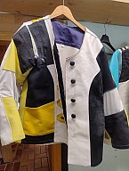 Schießjacke Größe 44 weiß/gelb