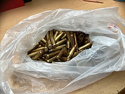 1x Abgeschossen, Hülsen 223 Rem 150 St.