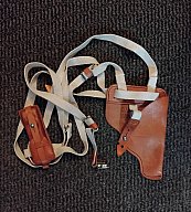 ### Schulter Holster Leder NVA mit Magazin Tasche ###