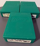 Originale 3 RCBS Green Boxen für Matrizen aufzubewahren.