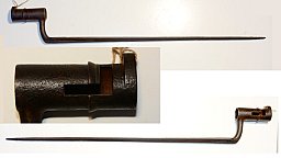Tüllenbajonett, 45 cm lange Dreikantklinge