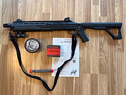 T4E CO2 Gewehr TX 68 Defense Pumpgun cal. 68 inkl. Zubehör und Munition