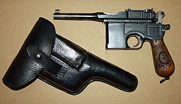 orig. Mauser C96 Mod. 1916 "Reichswehr 1920" im Kal. 9x19 mit Holster -TIP TOP-