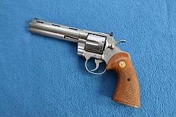 SEHR SCHÖNER REVOLVER COLT PYTHON 6" STAINLESS STEEL .357 MAGNUM