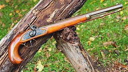 Italienische Vorderlader-Pistole, Modell "Bounty-Hunter", Kal: .45 Perk., Guter Zustand !