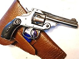 PARKER Belgischer Top-Break Revolver Kal. .32 S&W um 1900 | Webley-System | ELG | Krone/U | mit Hols