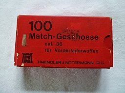 Vorderlader-Matchgeschosse Kaliber 36