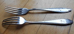 Besteck 2x Gabel Marine Kriegsmarine Edelstahl original