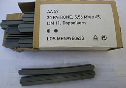 Ladestreifen .223 Rem in Munitionsschachtel BW