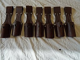 Bajonettschuhe 7 Stück mattbraun WK1/WK2 Neuanfertigung