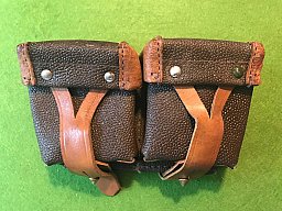 ALTE RUSSISCHE (?) DOPPELTE MUNITION TASCHE MOSIN NAGANT GESTEMPELT