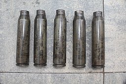 oerlikon 35mm 35x228 stahl Hülsen Finnland markiert & inkmarken . zb Gepard , abwehr flak