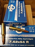 7,62x54R 180grs. PPU SPBT 20 stk. A-031 # SSZ Berka
