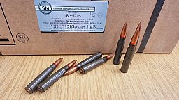 8x57/155 IS rumänische Surplus Munition Stahlhülse 50 Stk. # SSZ Berka