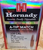 .338/300 grs #33389# Hornady Geschosse A-Tip Match 100 stk #SSZ Berka