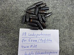 18 Ladehülsen für ERMA / Perfecta Pistolen, Kal. 4mmM20