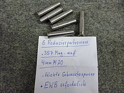 6 Reduzierpatronen Kal. .357Mag auf 4mmM20