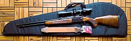 Tikka Bockbüchsflinte im Kal..222 / 12-76 mit Helix HD ZF 2-16x50, Hornady-Gewehrgurt,Futteral