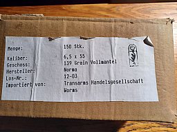 6,5 x 55 Swedish Mauser Surplus