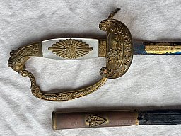 Bayern Beamten Degen Prinzregenten Luitpold Zeit. ? Klingenätzung Gold und gebläut. In Treue Fest.