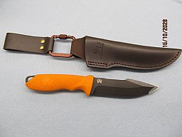 Odenwolf W1 / 440C / Black/Orange / Lederscheide / NIB