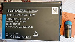 Patrone 40x46 Üb DM 198, Anbau-Granatwerfer