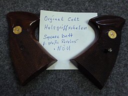 1 Paar Holzgriffschalen original Colt für große Revolver Squere Butt