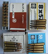 8x57 JS Munition insgesamt 73 Stück