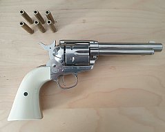 Vollmetall COLT SAA .45 Revolver * Nickel Finish * 4,5 mm