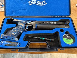 Matchpistole Walther LP 500 Meistermanufaktur Blau