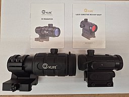 CVLIFE Red Dot + Magnifier 3X Combo