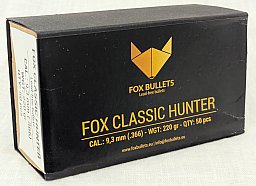 50 Geschosse Fox Classic Hunter 9,3mm (.366) 220gr